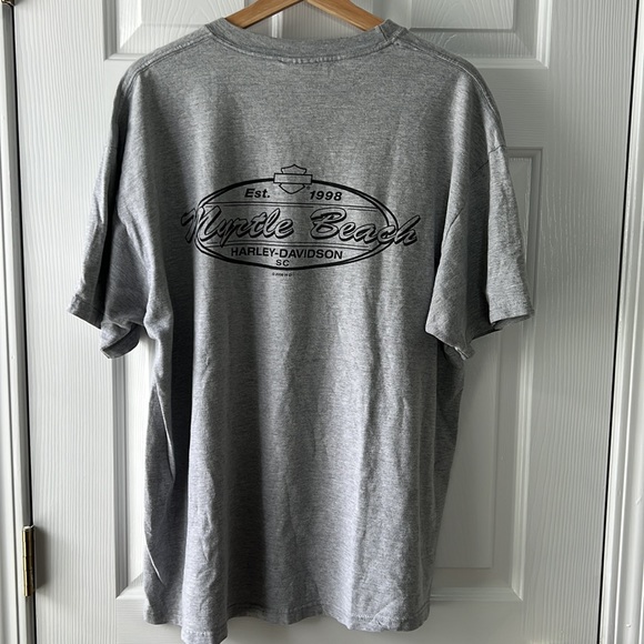 Vintage Harley Davidson Myrtle Beach Hanes BEEFY tee size XL - Picture 3 of 7